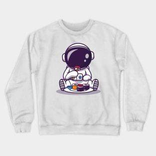 Cute Astronaut Eat Sushi Crewneck Sweatshirt